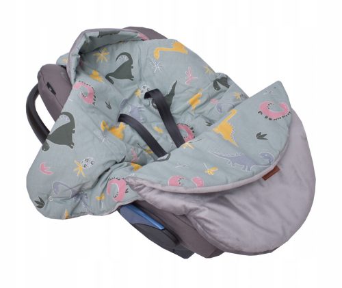  SLEEPING BAG CARRIER SEAT MINKY GREY DRAGONS WINTER