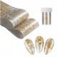  TRANSFER FOIL FOR NAIL DECORATION HYBRID SILVER SHELL MARBLE