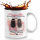 Mugs Style Couture Mug, WHITE MUGS WITH BLACK INTERIOR, Ceramic, 300 ml