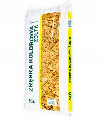  GARDEN CHIPS YELLOW COLORED BARK 30-100mm 50L