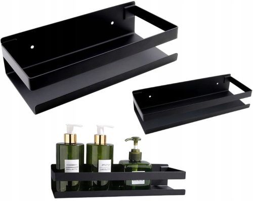 Basket Bathroom Shelf Black Hanging Steel Loft