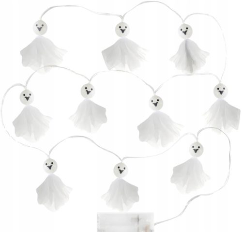  Light garland "Halloween Airy Ghosts", warm white, PartyPal, 200 cm