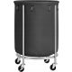 Songmics freestanding laundry basket 170l, black, grey and silver tones