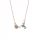  Hummingbird Necklace, Cubic Zirconia Silver Plated-AGoldcon