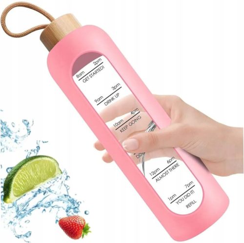 Bottles, Water Bottles and Lunch Boxes Bottle GLASS WATER BOTTLE SILICONE CASING 4 COLORS 1000 ml