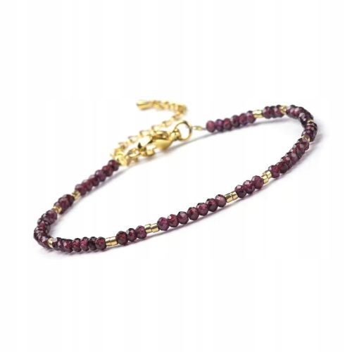  Bracelet Stone Garnet 3mm