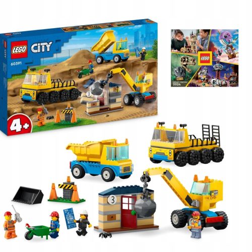  LEGO City 60391 Construction Vehicles and Wrecking Balls + Lego Catalog 1/2024 Bricks City Technic Speed Star Wars Harry Potter Duplo