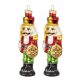  Glass decoration for the Christmas tree - nutcracker 15 cm, set of 2 pieces.