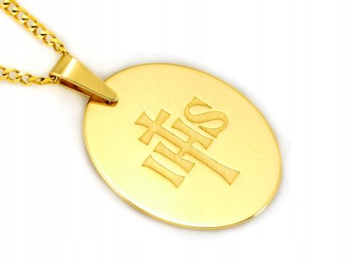  A souvenir of the First Holy Communion, a gold pendant with engraving I