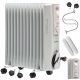 Riwall 2500 W oil radiator white, grey