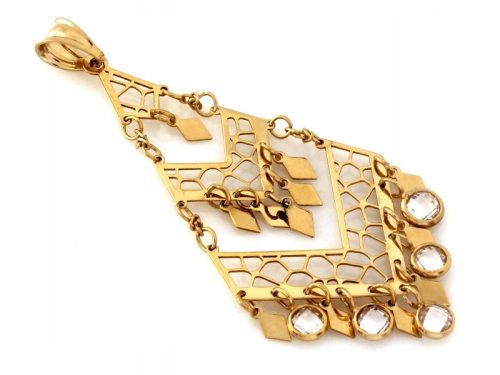  Large gold pendant with openwork and movable elements