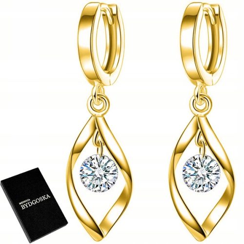  GOLDEN EARRINGS HANGING ENGLISH earrings 925 SILVER GOLD PLATED