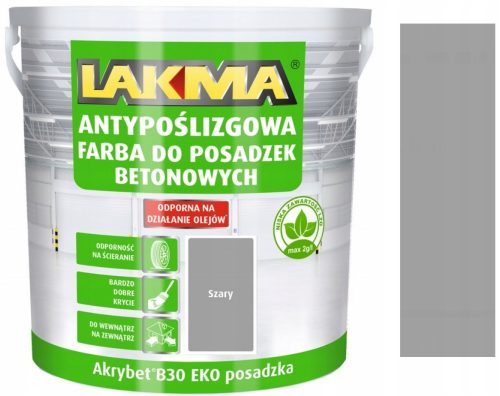 Lakma acrylic concrete paint 10 l matt GRAY