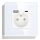 Prise USB Murale DC Smart Home Blanc