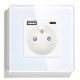 Prise USB Murale DC Smart Home Blanc