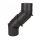 Steel System Chimney Bend 180 mm Black