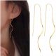  Gold Women's Earrings Hanging Surgical Steel