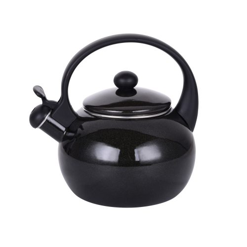 Kettles and Teapots Traditional enamelled steel kettle Kamille 2.2 l, black