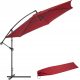 Parasol for terrace and garden - umbrella with boom q orange and red 350 x 240 cm