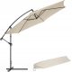 Parasol for terrace and garden - Umbrella with boom q beige and brown 300 x 240 cm