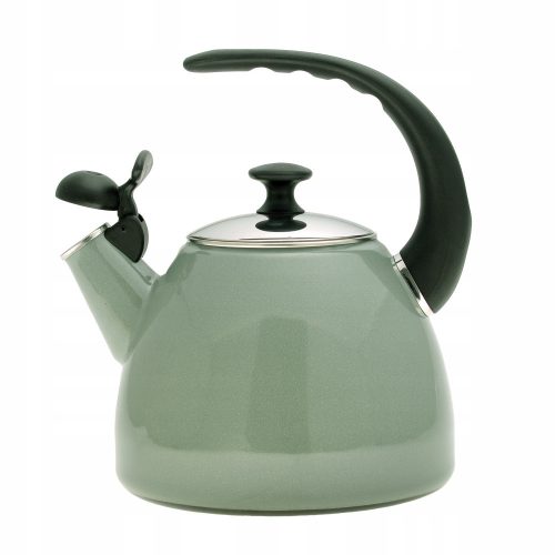 Kettles and Teapots Traditional enamelled steel kettle Chamomile 2.5 l, green tones