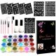  TATTOO KIT GLITTER TATTOOS STENCILS