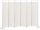 Paravent 6-fold partition with metal frame beige
