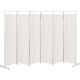 Paravent 6-fold partition with metal frame beige