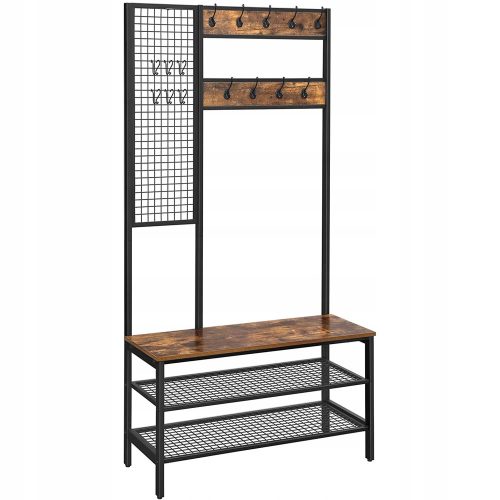  Barre de support en métal Muf-Art, noir, tons marron