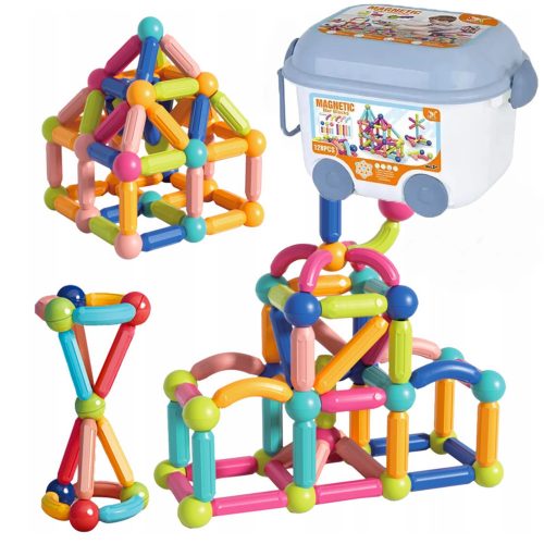  Magnetic building blocks LEOPARD LARGE MAGNETIC BUILDING BLOCKS XXL 128 120 pcs.
