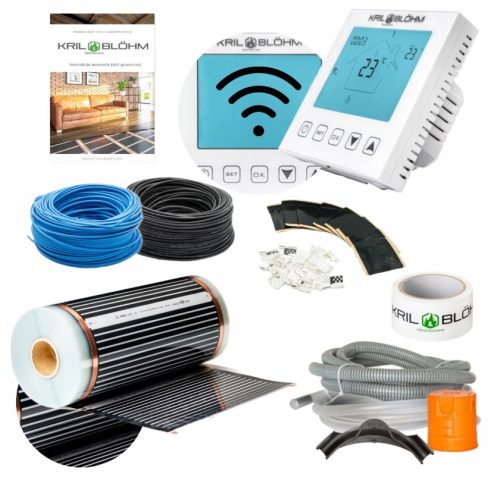  HEATING FILM SET 8m2 140W/m2+Groen T-2 WiFi