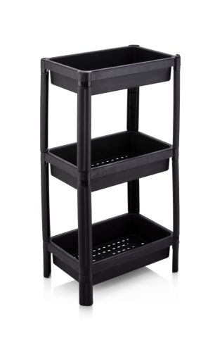 Mobile Cabinet, Bathroom Kitchen Shelf, Black 3