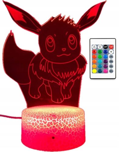  3D Pokemon Change Led Night Light + Remote Control