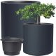  Flowerpot DTU24 29.8 cm x 29.8 x 29 cm Diameter 29.8 cm Plastic black