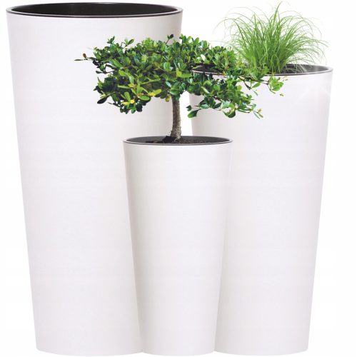  Flowerpot DTU24 25 cm x 25 x 47.6 cm diameter 25 cm plastic white