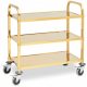 Stainless steel trolley shelves, 79.5 cm