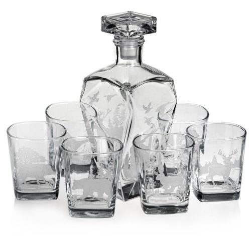 Jugs, carafes and milk jugs Hunting glass Krosno set as a gift for a hunter, 0.7 l