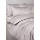  Linge de lit damassé rose argenté avec passepoil blanc 220x200 MARO HOME