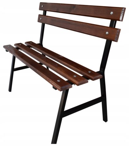 Bench with metal backrest 81 x 80 cm