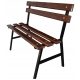 Bench with metal backrest 81 x 80 cm