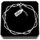  WOMEN'S SILVER DOUBLE SINGAPORE BRACELET ON HAND ADJUSTABLE SILVER 925