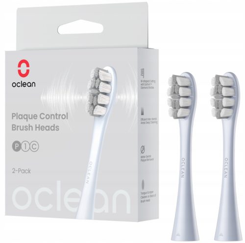  OCLEAN brush heads, 2 pieces, silver P1C9