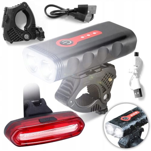  Bicycle lighting REAR LIGHT LIGHT MODES LARGE PRO BATTERY 1800 lm USB