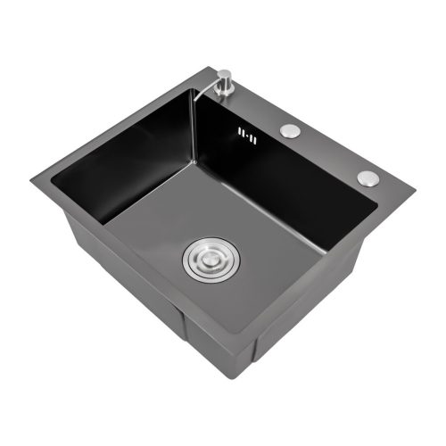 Black sink with one bowl