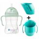  B.Box BB00520 water bottle with straw 240 ml green + Doidy Cup 000098 blue-green cup for learning to drink