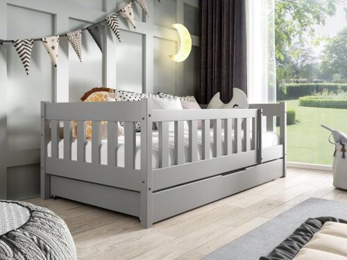  Wooden bed Mtj-meble POLA 86 x 168 cm shades of grey