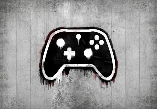 GAMING PAD youth photo wallpaper with inscriptions 312 x 219