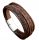  BLACK MEN'S LEATHER BRACELET CROSS STRAP