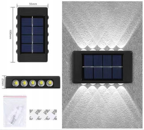 Lamps for facades Alogy facade light 600 lm, solar powered