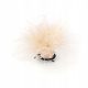  Brooch Ostrich Feathers Peach-Beige Hat Pin Clothes Pin